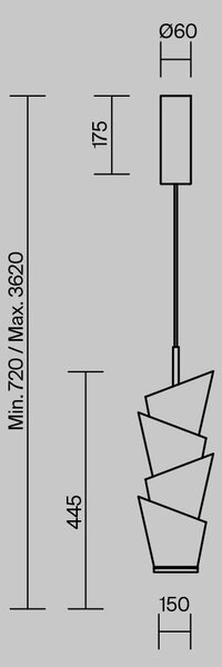 Závěsné svítidlo Seoul 3000K 14W MOD374PL-L28W3K - MAYTONI