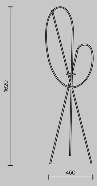 Stojací lampa Crochet 3000K 36W MOD369FL-L36B3K - MAYTONI