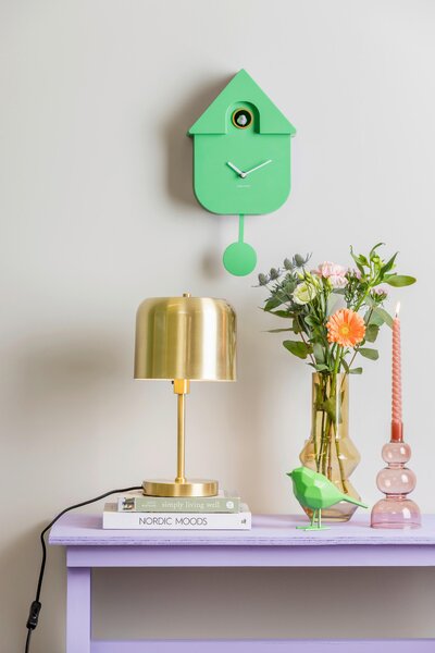 NÁSTĚNNÉ HODINY světle zelená 21,5/41/8,5 cm Karlsson - Nástěnné hodiny, Online Only