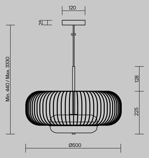 Závěsné svítidlo Levitation 3000K 20W MOD376PL-L30G3K - MAYTONI