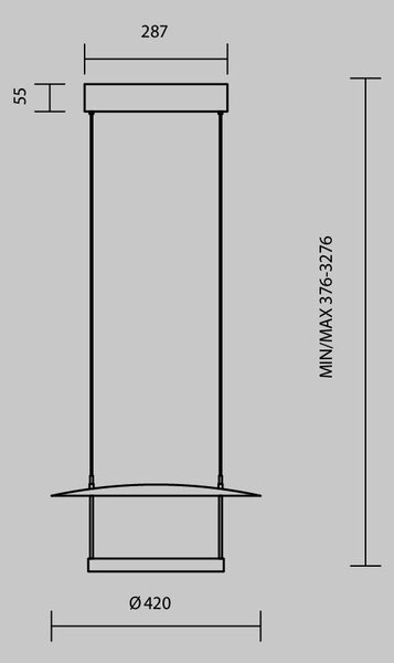 Závěsné svítidlo Ambience 3000K 23W MOD280PL-L23B3K1 - MAYTONI