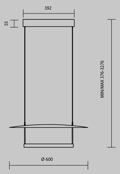 Závěsné svítidlo Ambience 3000K 30W MOD280PL-L30B3K1 - MAYTONI