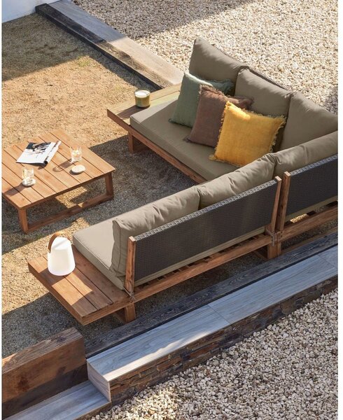Hnědý zahradní lounge set pro 5 osob Flaviina – Kave Home