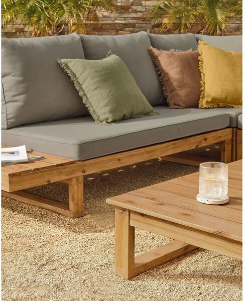 Hnědý zahradní lounge set pro 5 osob Flaviina – Kave Home