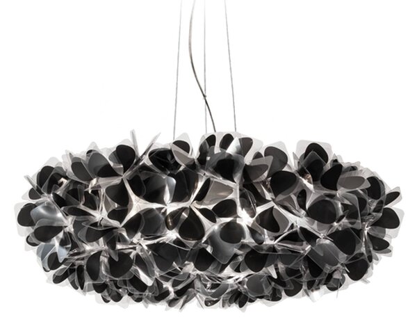 Slamp Závěsné světlo Clizia Mama Non Mama, Ø78cm, černé/čiré, stmívatelný, Černá, Obývací pokoj / jídelna, Plast, Design