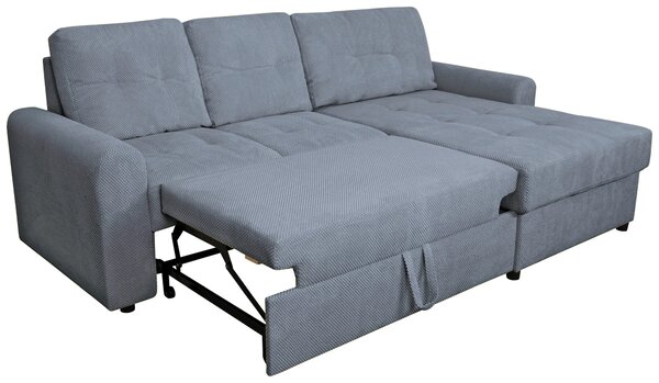 ROHOVÁ SEDAČKA, textil, modrošedá Carryhome - Sedací soupravy, Online Only