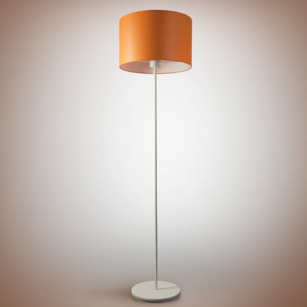 Light for home - Stojací lampa s oranžovým stínítkem 10230 "London", 1x60W, E27, Bílá