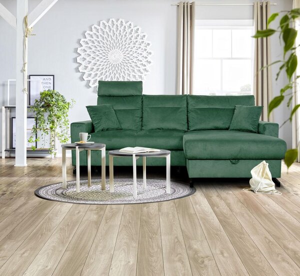 ROHOVÁ SEDAČKA, textil, zelená Livetastic - Sedací soupravy, Online Only