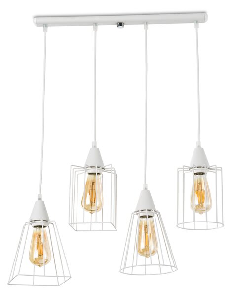 Light for home - Závěsné stropní svítidlo 40604 "MATRIX", 4x60W, E27, Bílá