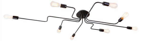 Light for home - Lustr přisazený ke stropu 20488 "ELECTRICO", 8x60W, E27, Černá
