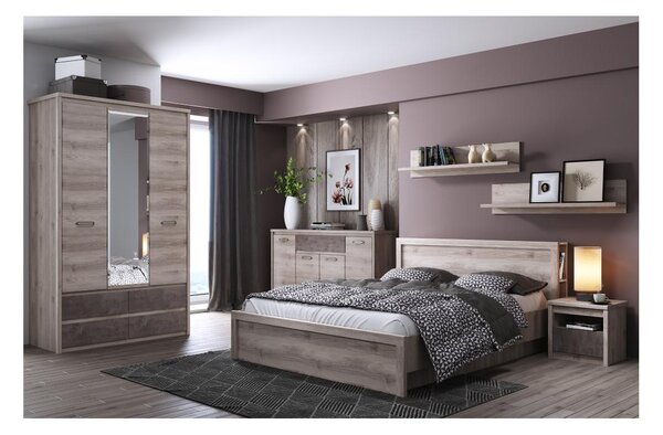 Skříň Jess new (kaštan nairobi + onyx)