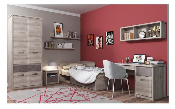 Skříň Jess new 13 (kaštan nairobi + onyx)