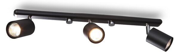 Light for home - Bodové svítidlo na liště, černé 13703 "GLAZE", 3x35W, GU10, Černá