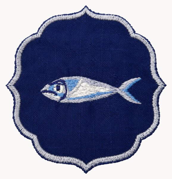 Sada vyšívaných ubrousků Fish, 2 díly
