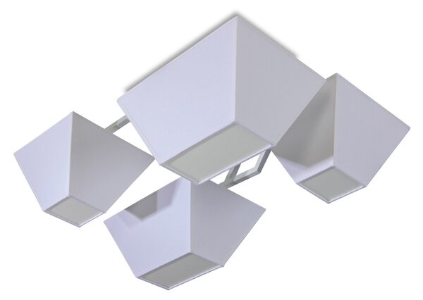 Light for home - Lustr přisazený ke stropu s jedinečným designem a kvalitním provedením 40007 "Roof", 4x40W, E27, Bílá