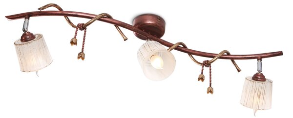 Light for home - Lustr přisazený ke stropu 9803 "Josefina", 3X40W, E14, hnědá, zlatá, patina