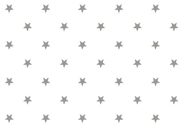 Euromat ubrus PVC s textilním podkladem vánoční 1280-04 FLORISTA, šedé hvězdy na bílé, š.140cm (metráž)