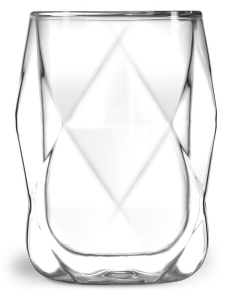 Sada 2 dvoustěnných sklenic na latté Vialli Design Geo, 350 ml