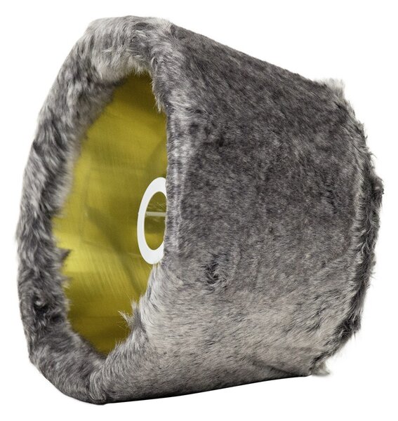 Šedé chlupaté stínidlo Wolf grey - Ø30*Ø20*21 cm - Mars & More