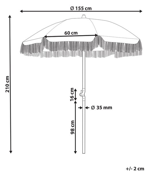 Slunečník 155 cm MONDELLO Oranžová