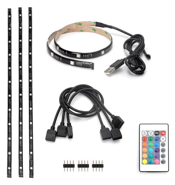 Aigostar - SADA 4x LED RGB Stmívatelný pásek 0,5m LED/2,5W/5V IP65 +DO