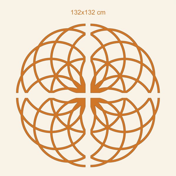 DUBLEZ | Posvátná geometrie - Symbol květ života | Obraz