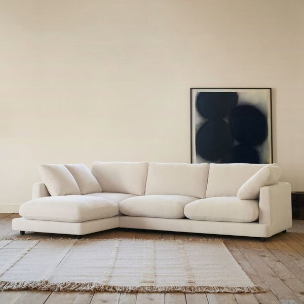 Kave Home Béžová rohová pohovka Gala 300 cm, levá