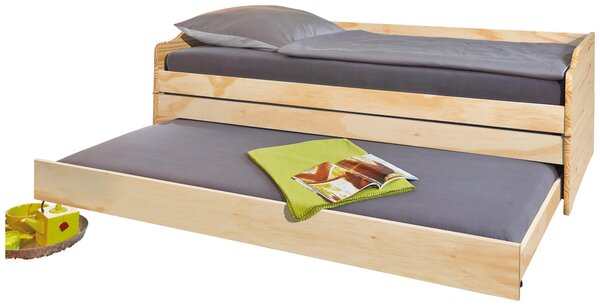 VÝSUVNÁ POSTEL, 90/200 cm, přírodní barvy MID.YOU, Online Only