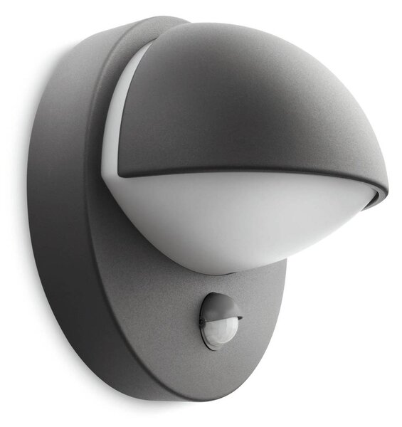 Philips myGarden June nástěnné světlo se senzorem, antracitové, stmívatelný, Černá, Hliník