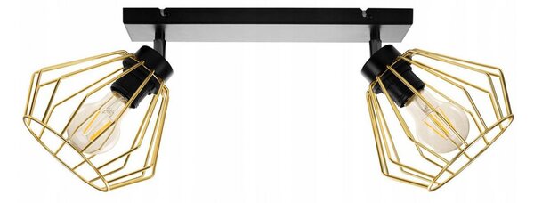 Light for home - Stropní svítidlo v industriálním stylu SANTOS 2210/2, E27, Černá