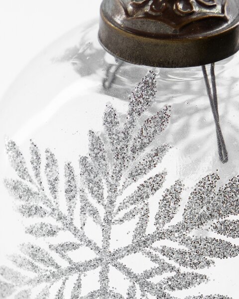 House Doctor Skleněná ozdoba Snowi Flake - Silver HD412