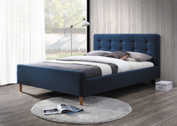 Casarredo - Komfort nábytek Čalouněná postel PINKO 160x200, tmavě modrá