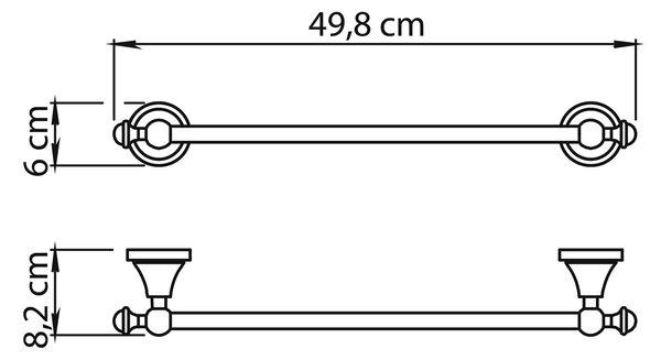 Gedy Gedy, NEVIS držák ručníků 450x82mm, chrom, NV214513