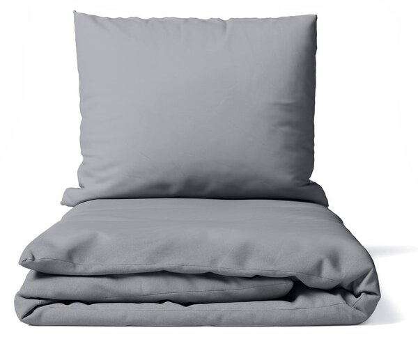 Šedé povlečení na dvoulůžko z mikrosaténu 200x200 cm Basic – Bonami Essentials