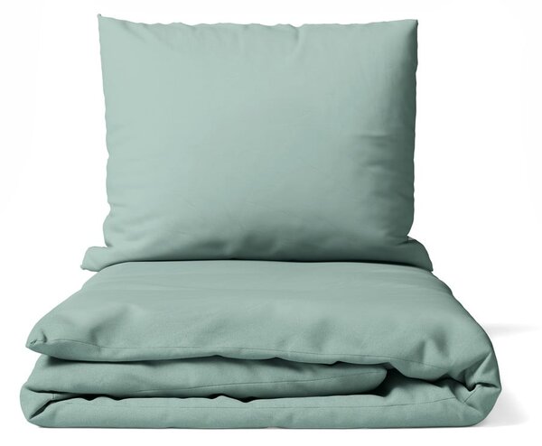 Zelené povlečení na dvoulůžko z mikrosaténu 200x200 cm Basic – Bonami Essentials