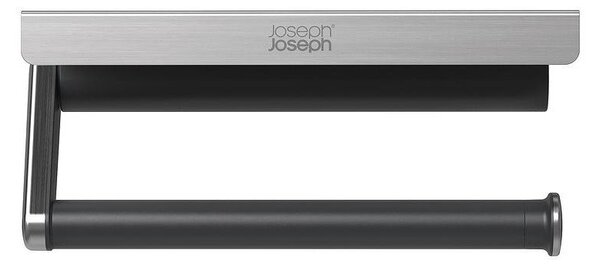 Nástěnný plastový držák na papírové utěrky ve stříbrné barvě RollGrip – Joseph Joseph