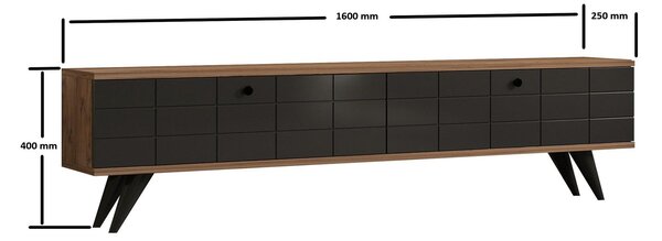 TV stolek/skříňka Butepe (antracit + borovice atlantická)