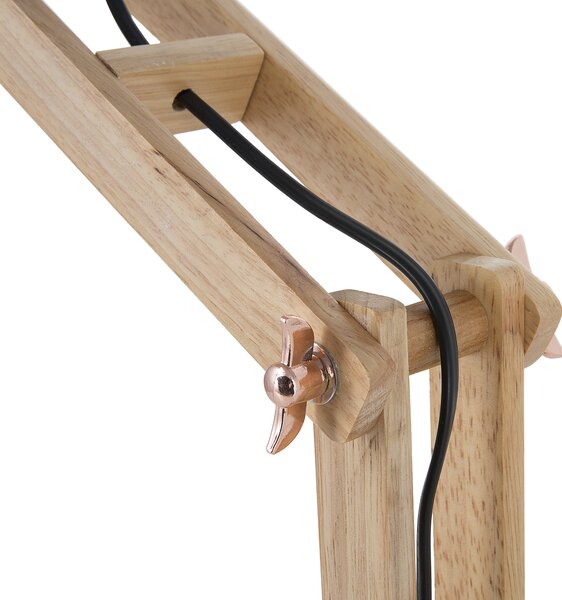 Stolní lampa SALADO Nastavitelná Dřevo Měděná