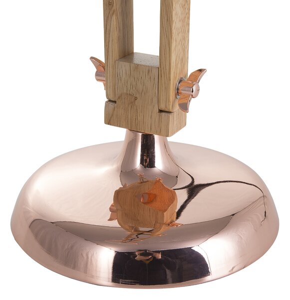 Stolní lampa SALADO Nastavitelná Dřevo Měděná