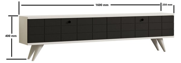 TV stolek/skříňka Butepe (antracit + bílá). Akce -28%