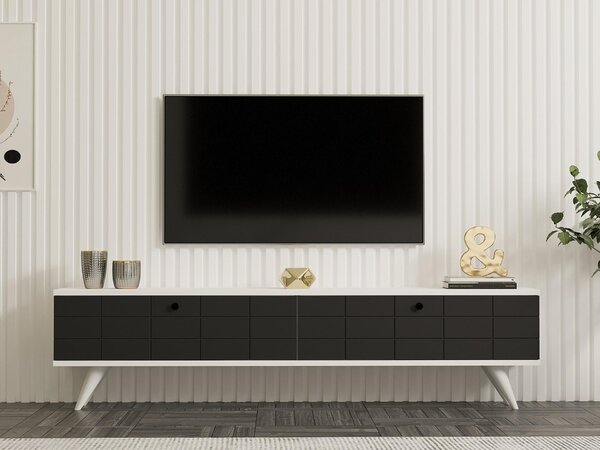 TV stolek/skříňka Butepe (antracit + bílá). Akce -28%