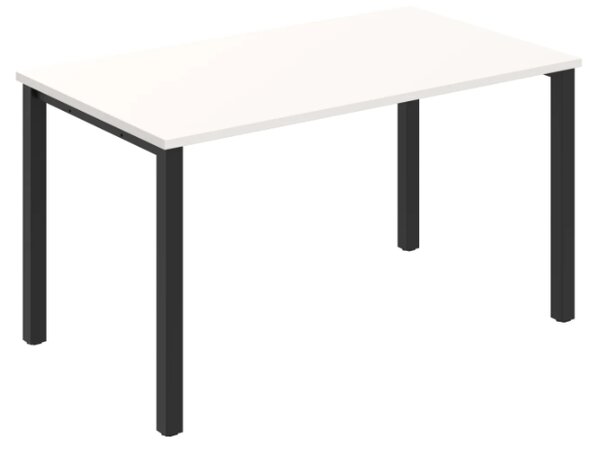 Jednací stůl UJ 1400 – rovný, 140 cm, Bílá Černá