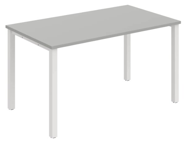 Jednací stůl UJ 1400 – rovný, 140 cm, Šedá Bílá