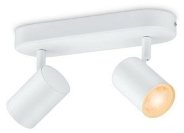 Philips Stropní bodové svítidlo WiZ IMAGEO 8719514551893 LED GU10 2x4,9W 2x345lm 2200-6500K RGB IP20 CRI90 bílé, stmívatelné