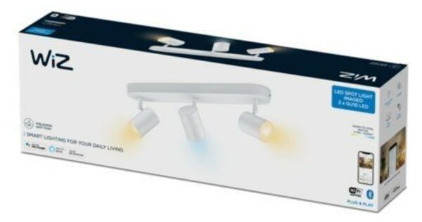 Philips Stropní bodové svítidlo WiZ IMAGEO LED GU10 3x4,9W 3x345lm 2700-6500K IP20 CRI90 bílé, stmívatelné