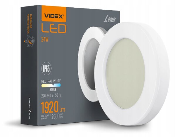 VIDEX LED venkovní fasádní světlo - 24W - kulaté - bílé