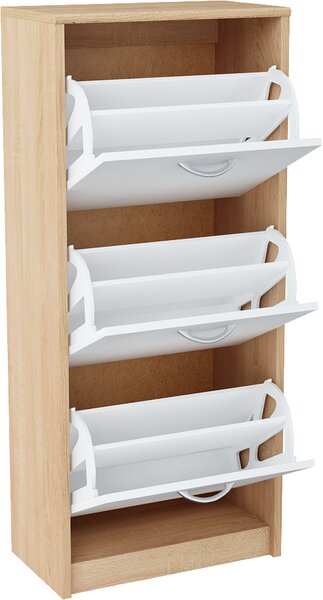 Botník JULIUS 3K dub sonoma/bílá (50 x 116) cm