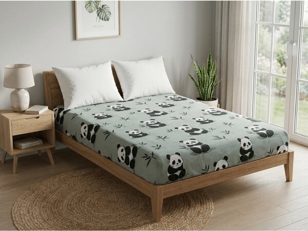 Prostěradlo z mikrovlákna PANDA RELAX mentolové 90x200 cm
