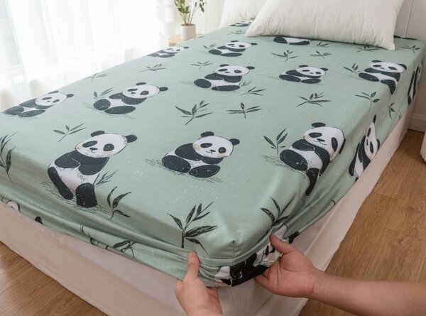 Prostěradlo z mikrovlákna PANDA RELAX mentolové 90x200 cm