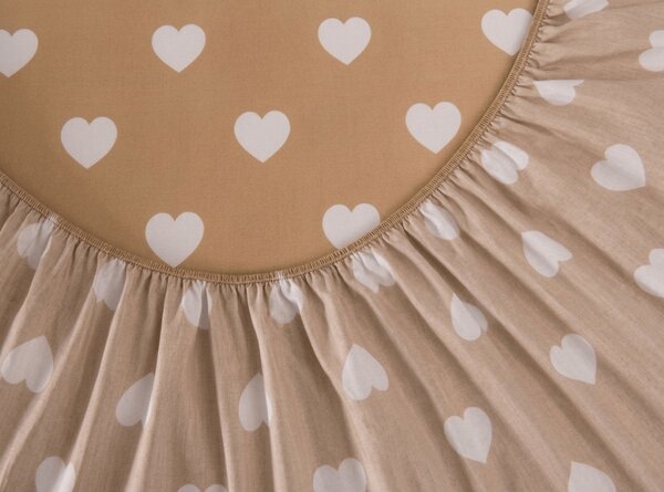 Prostěradlo z mikrovlákna CARAMHEART hnědé 90x200 cm